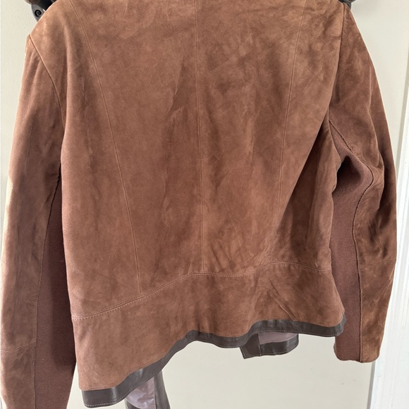 New Sejour Women’s Open Front Suede Leather Jacket, 16W - Picture 2 of 4